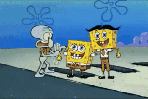 Running Away Squidward GIF - Running Away Squidward Theres Two Of Them GIFs