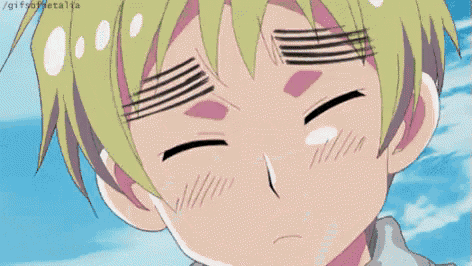 a close up of a cartoon character with green eyes looking up at the sky .
