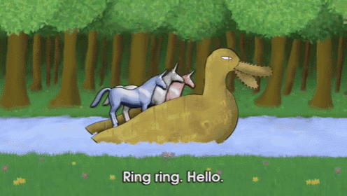 You Have A Bad Connection! GIF - Charlie The Unicorn Ring Hello GIFs