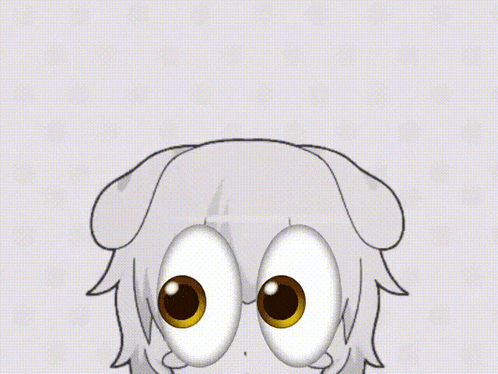 a drawing of a girl with big eyes and a bunny ear