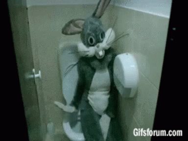 Come Join Me... GIF - Bugs Bunny Sit With Me Toilet GIFs