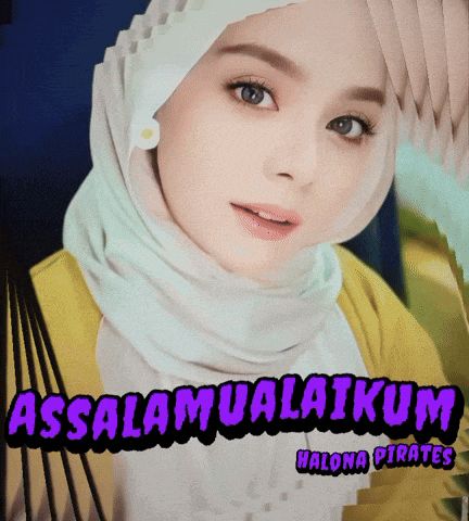 a picture of a woman in a hijab with the words assalamualaikum