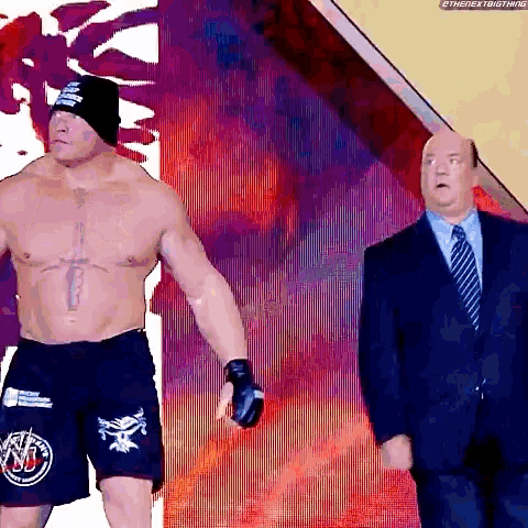 Brock Lesnar Paul Heyman GIF - Brock Lesnar Paul Heyman Entrance GIFs