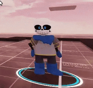 a skeleton wearing a blue scarf and blue boots is standing in a circle .