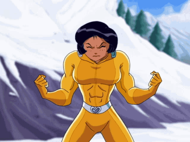 Totally Spies Muscle Growth GIF - Totally Spies Muscle Growth Muscle Girl GIFs