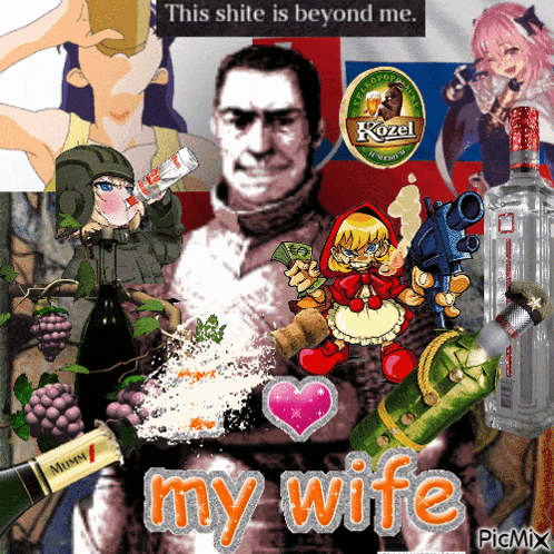 a collage of images with the words my wife on the bottom right
