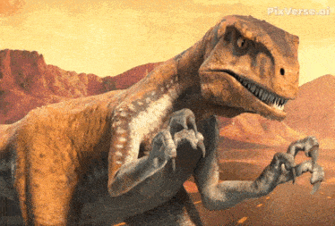 a picture of a dinosaur with pixverse.ai on the bottom right