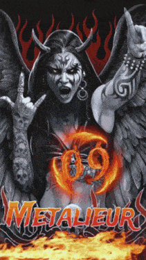 a poster of a woman with horns and the word metallieur on it