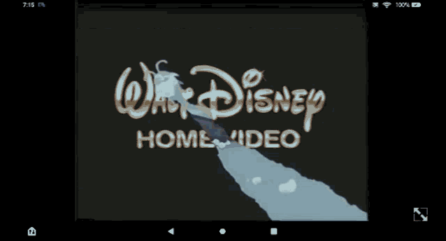 a disney logo is shown on a phone screen