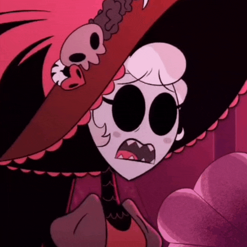 a cartoon character wearing a sombrero with a skull on it