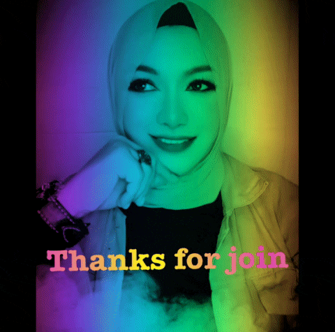 a picture of a woman with the words " thanks for join "
