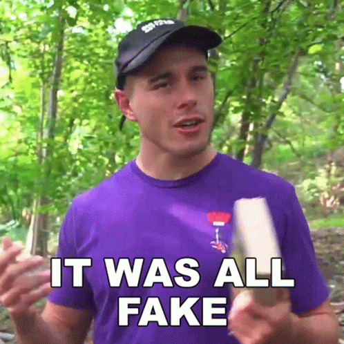 It Was All Fake Tommy G Mcgee GIF - It Was All Fake Tommy G Mcgee Tommy G GIFs