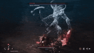 a screenshot of a video game shows a monster named spectror of shangu
