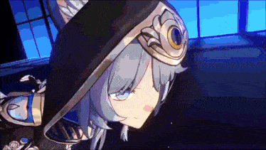 a cartoon character wearing a hood and goggles looks at the camera