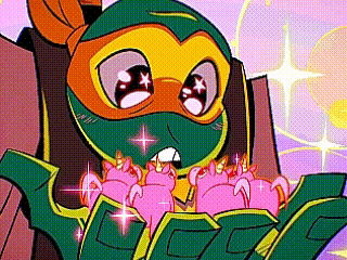 a cartoon of a turtle holding a bunch of pink unicorns .