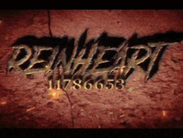 a red background with the words denheart 11786553 written on it