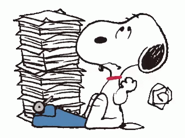 Snoopy Writing GIF - Snoopy Writing Typewriter GIFs