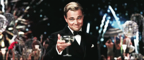 Leo Party GIF - Leo Party Cheers GIFs