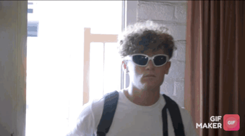 Ryan Trahan Walk In GIF - Ryan Trahan Walk In Sunglasses GIFs