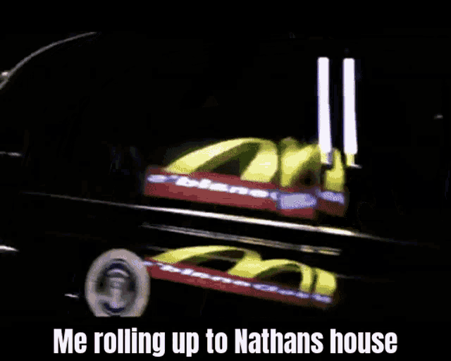 a picture of barack obama driving a car with the caption me rolling up to nathans house