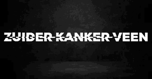 a black background with white text that says zuider kanker veen