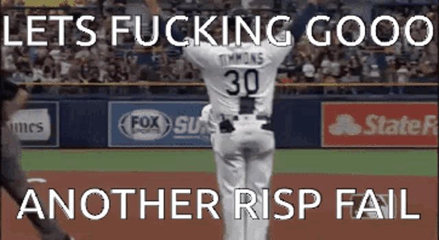 a baseball player with the number 30 on his jersey is standing on the field