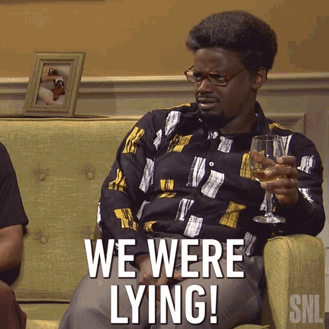 We Were Lying Daniel Kaluuya GIF - We Were Lying Daniel Kaluuya Saturday Night Live GIFs