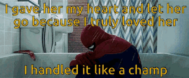 Spiderman I Gave My Heart GIF - Spiderman I Gave My Heart Let Her Go GIFs