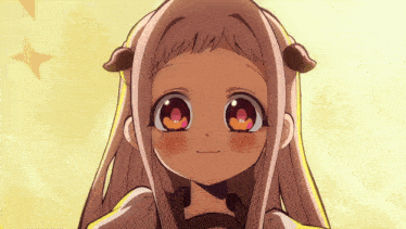 a close up of a cartoon character with big eyes