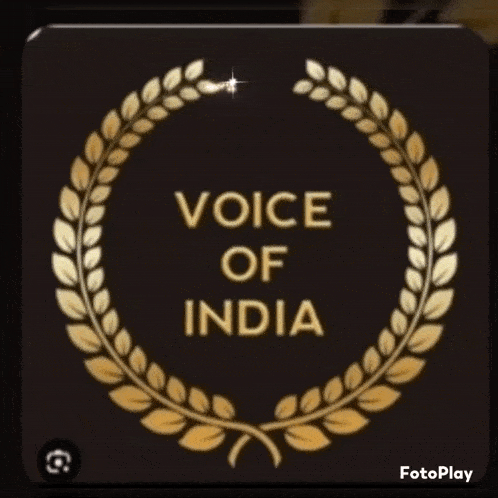 a picture of a laurel wreath with the words voice of india on it
