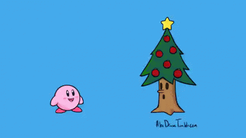 Kirby Christmas GIF - Kirby Christmas Tree GIFs