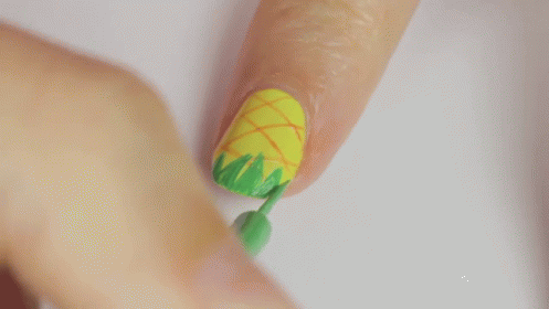 6 GIF - Pineapple Design Nails GIFs
