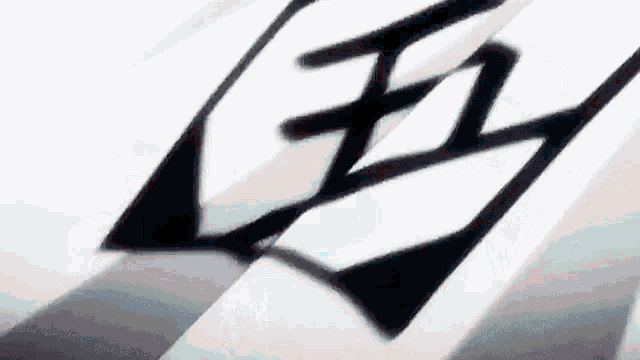 a close up of a black and white symbol on a white background .