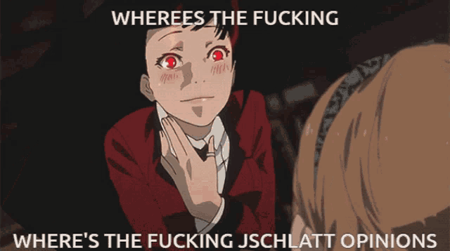 where 's the fucking where 's the fucking jschlatt opinions written on a picture