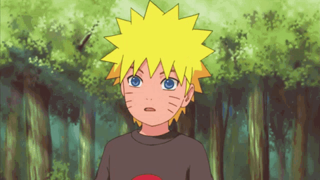 a cartoon character with yellow hair and blue eyes