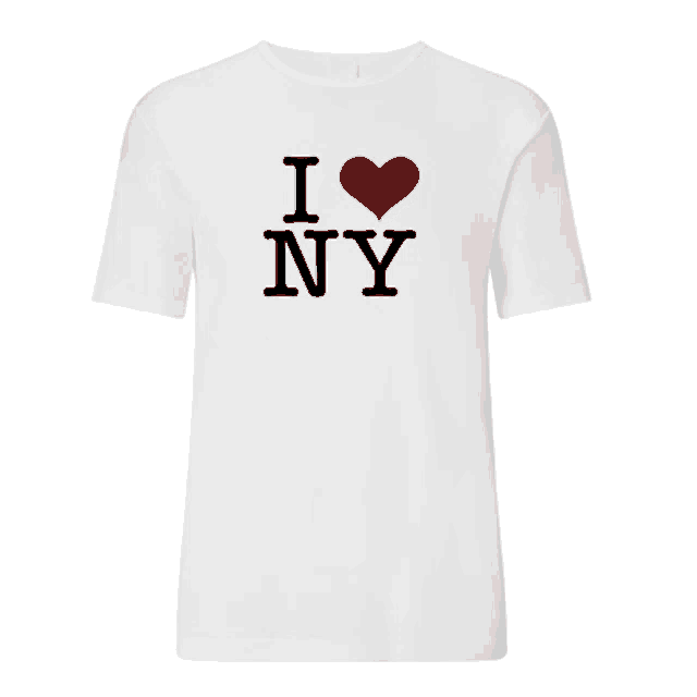 a white t-shirt with the words i love ny on it