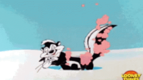 Skunk Looney Tunes GIF - Skunk Looney Tunes Drowning In Love GIFs