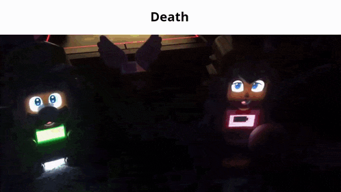 a picture of a video game character with the word death above it