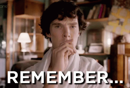 Remember - Sherlock GIF - Remember Sherlock Sherlock Bbc GIFs
