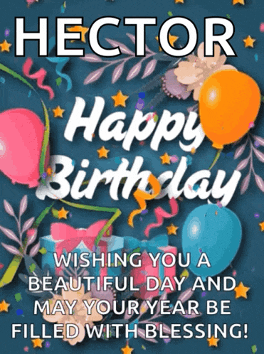 a birthday card for hector wishing you a beautiful day and may your year be filled with blessings