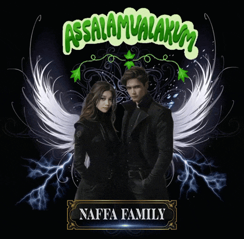 a poster of a man and a woman with the word naffa family on it