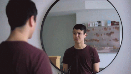 Look Into Mirror Mitchell Moffit GIF - Look Into Mirror Mitchell Moffit Asapscience GIFs