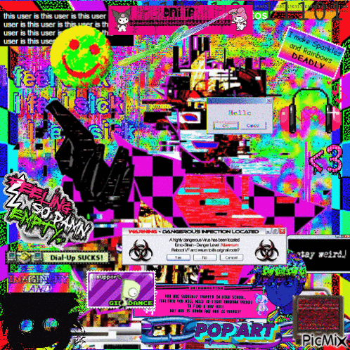 a computer screen with a warning about a dangerous infection located