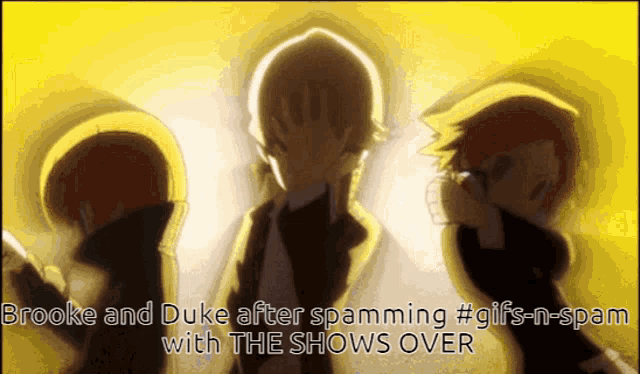 brooke and duke after spamming # gifs n spam with the shows over