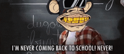 a monkey wearing sunglasses and a plaid shirt is standing in front of a blackboard that says dugou