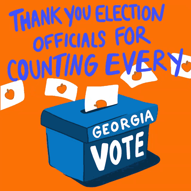 an illustration of a georgia vote ballot box