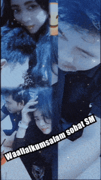 a picture of a man and a woman with the words waallaikumsalam sohat sm