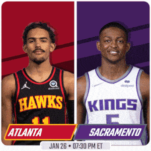two basketball players from the hawks and the kings