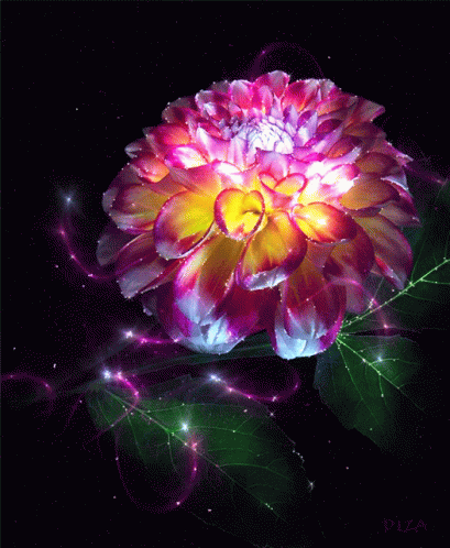 Magical Flower Pupple Flower GIF - Magical Flower Pupple Flower Glittering Flower GIFs