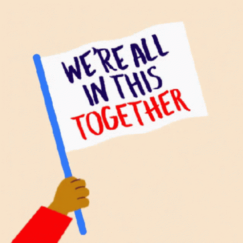 Black Lives Matter Were All In This Together GIF - Black Lives Matter Were All In This Together Flag GIFs